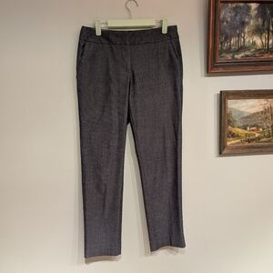 Ann Taylor LOFT Women's 4 Julie Trousers Blue Tweed Dress Pants Gray Blue 194